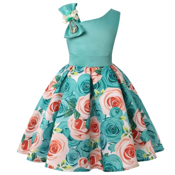 Girls' Dresses Girls' Princess Dresses Digital Print Children's Dresses - Image 4