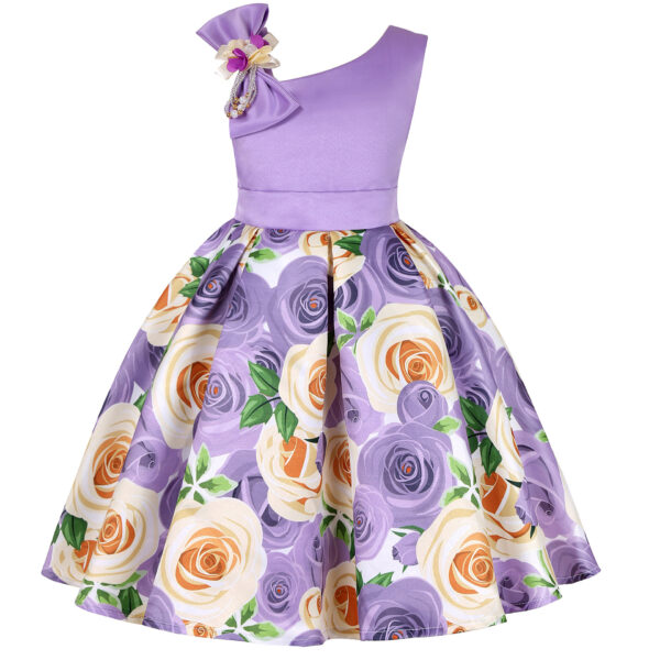 Girls' Dresses Girls' Princess Dresses Digital Print Children's Dresses - Image 3