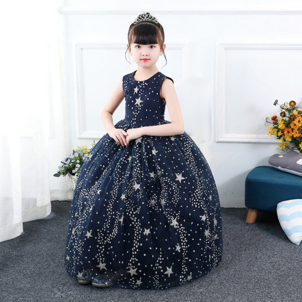 Blue Starry Girl Princess Dress - Image 3