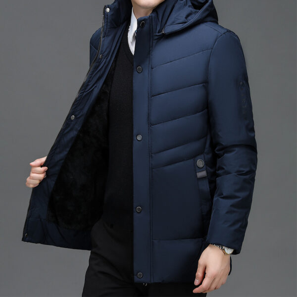 Velvet Padded Middle-aged And Elderly Warm Cotton-padded Coat - Image 5