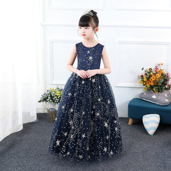 Blue Starry Girl Princess Dress - Image 5