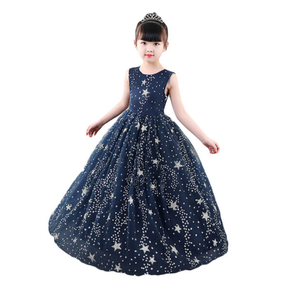 Blue Starry Girl Princess Dress - Image 2