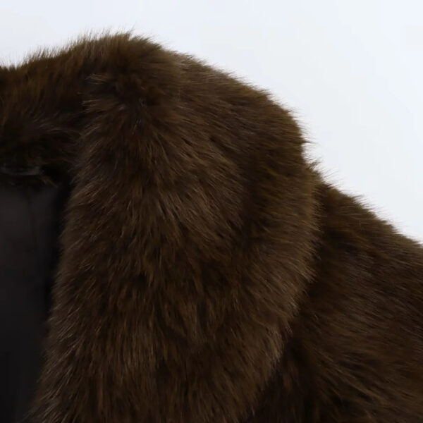Women's Street Fashion Faux Fur Warm Coat - Image 5