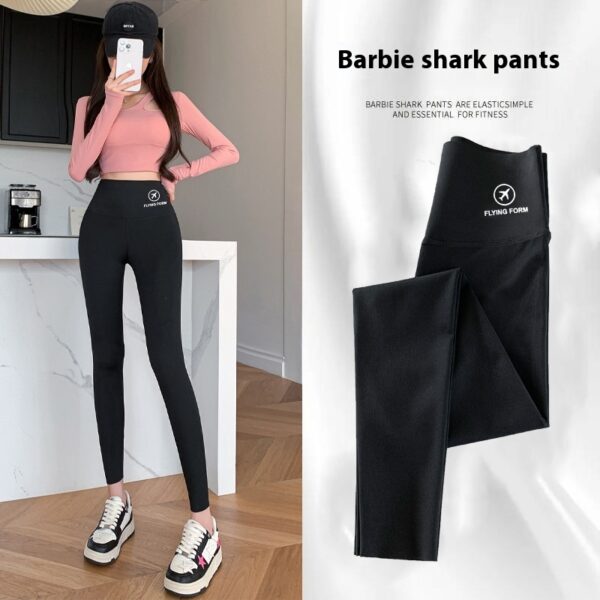 Women Autumn Winter Skinny Shark Pants Kids Casual Daily Sport Dance Thickened Trousers Winter Fashion High Waisted Sweatpants - Image 10