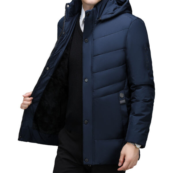 Velvet Padded Middle-aged And Elderly Warm Cotton-padded Coat - Image 4