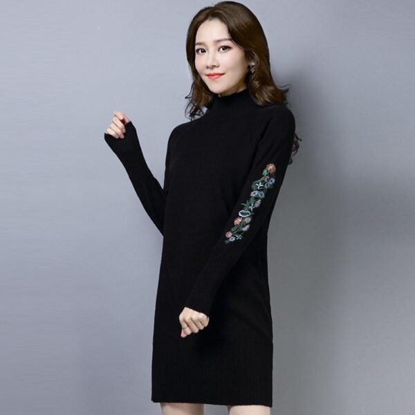 Autumn And Winter Fleece-lined Thickened Woolen Dress - Image 9