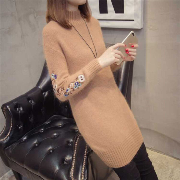 Autumn And Winter Fleece-lined Thickened Woolen Dress - Image 10