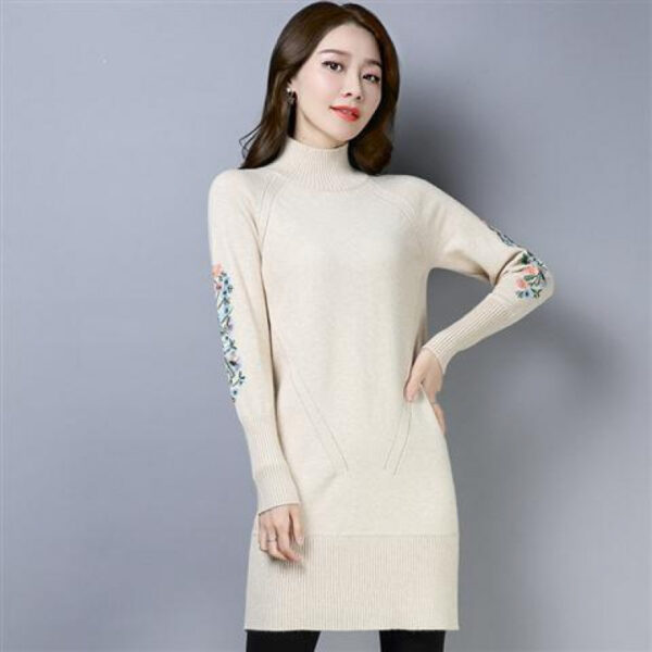 Autumn And Winter Fleece-lined Thickened Woolen Dress - Image 7