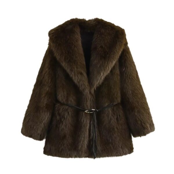 Women's Street Fashion Faux Fur Warm Coat - Image 2