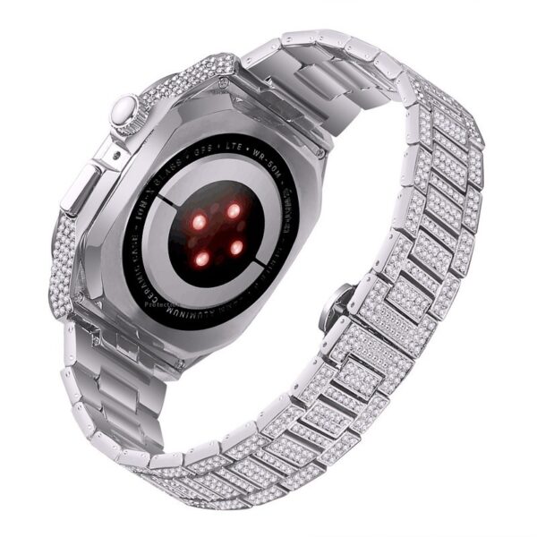 Smart Watch Inlaid Full Diamond Metal Strap - Image 2